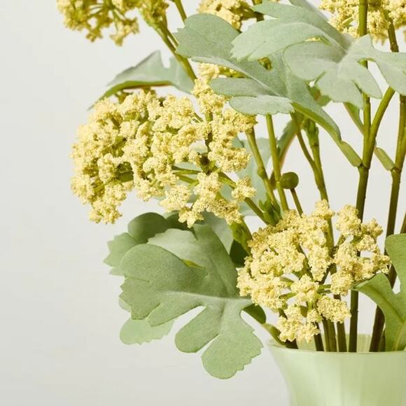 Hearth & Hand with Magnolia NWT 16" Faux Yellow Sedum Floral Summer Arrangement\ - Picture 7 of 7